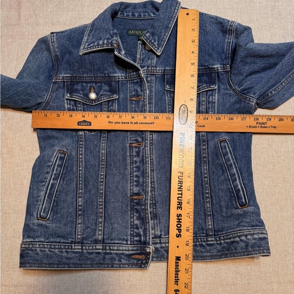 Vtg womens Ralph Lauren Blue Jean Jacket-S(18x20x24) - Picture 7 of 8